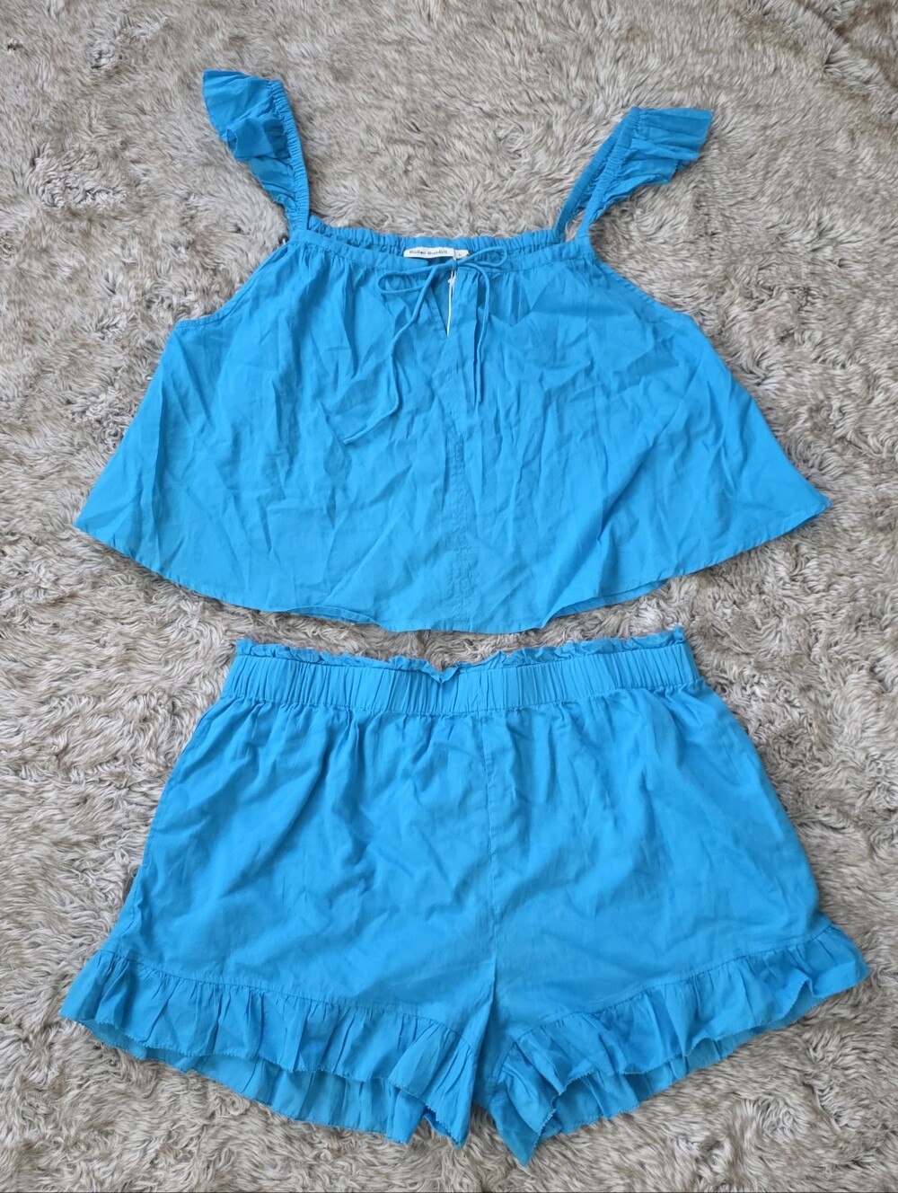 Roller Rabbit Blue Kenna Top & Cissy Shorts Set Women's Size XL